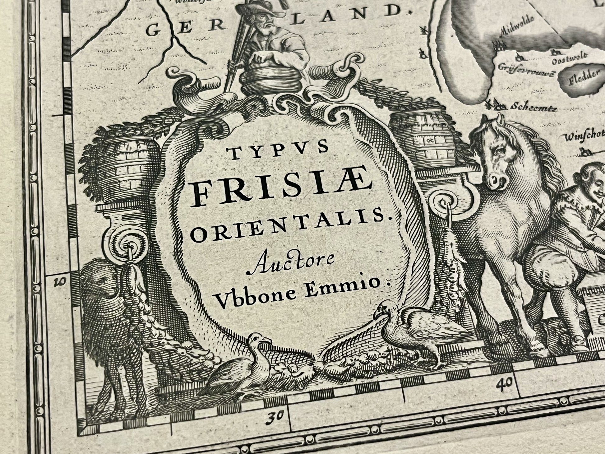 Antique map of Eastern Frieze by Ubbone Emmio