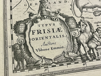 Antique map of Eastern Frieze by Ubbone Emmio