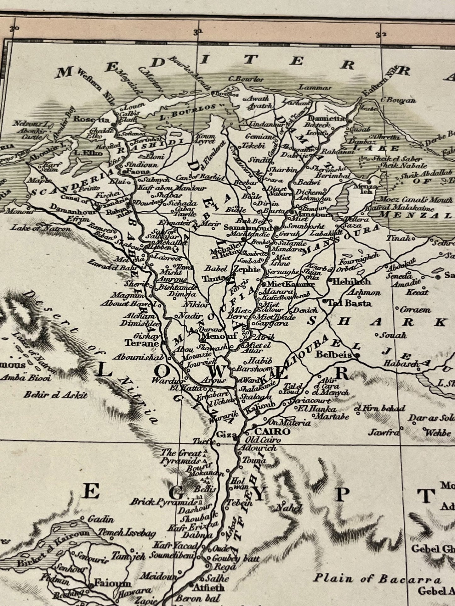 Antique map of Egypt
