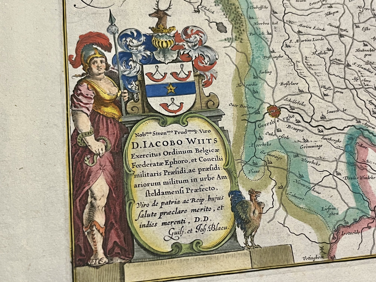 Antique map of Flanders by Blaeu