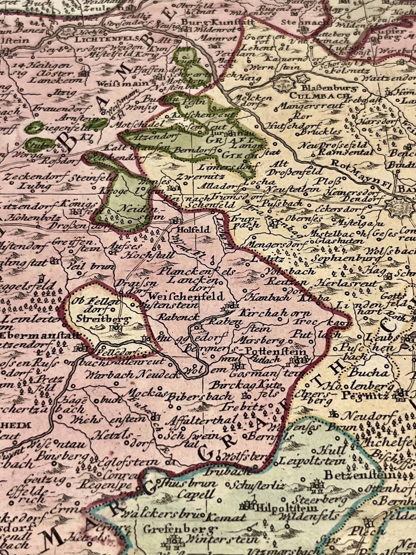 Antique map of Franconia