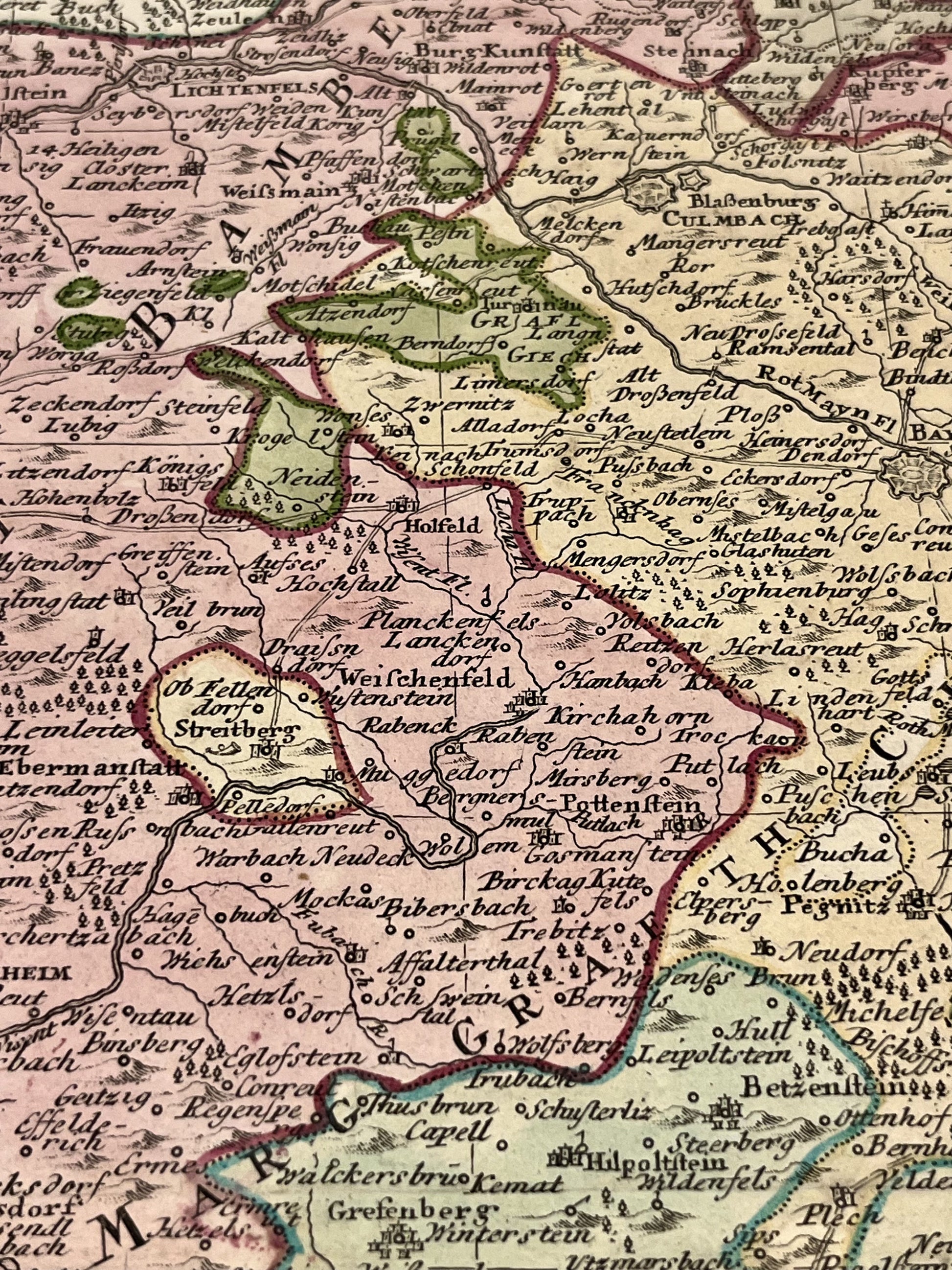 Antique map of Franconia