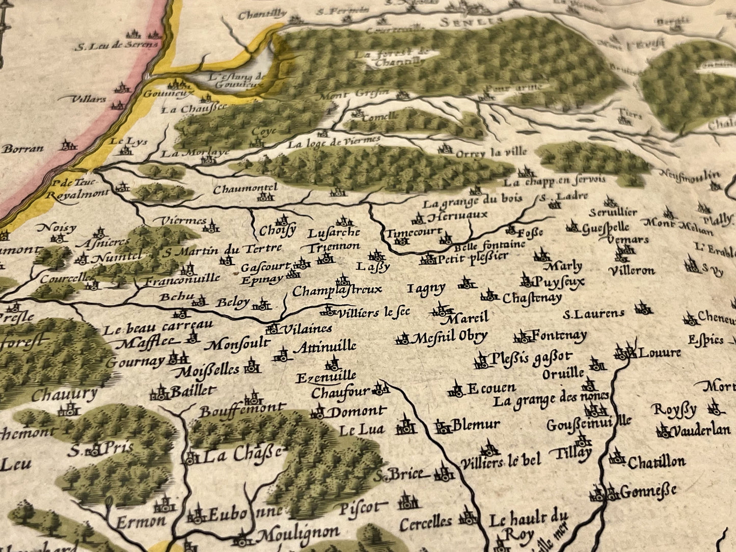 Antique map of Ile-de-France by mercator-Hondius