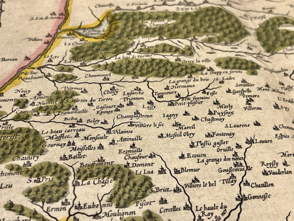 Antique map of Ile-de-France by mercator-Hondius
