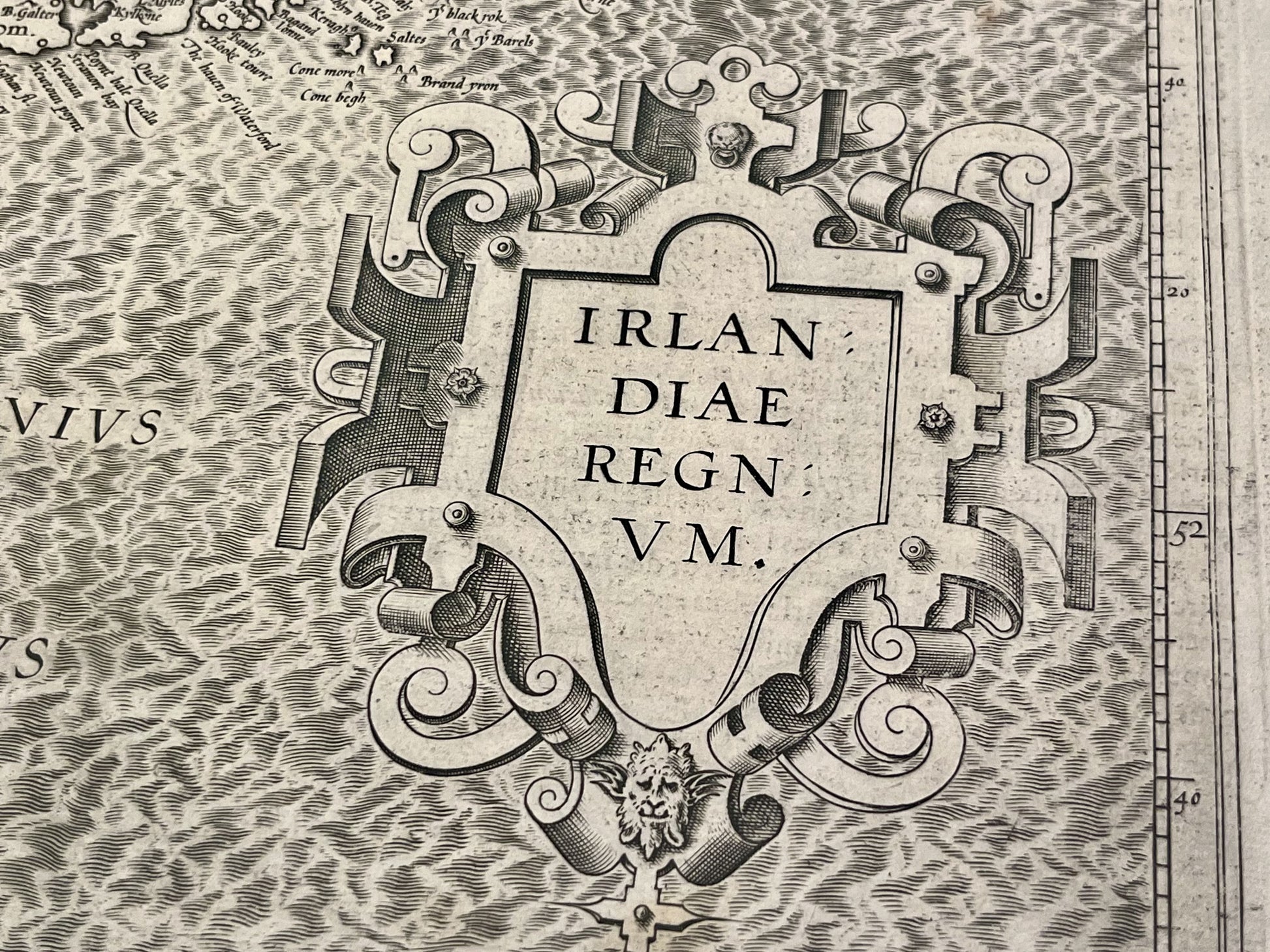 Antique map of Ireland by Mercator