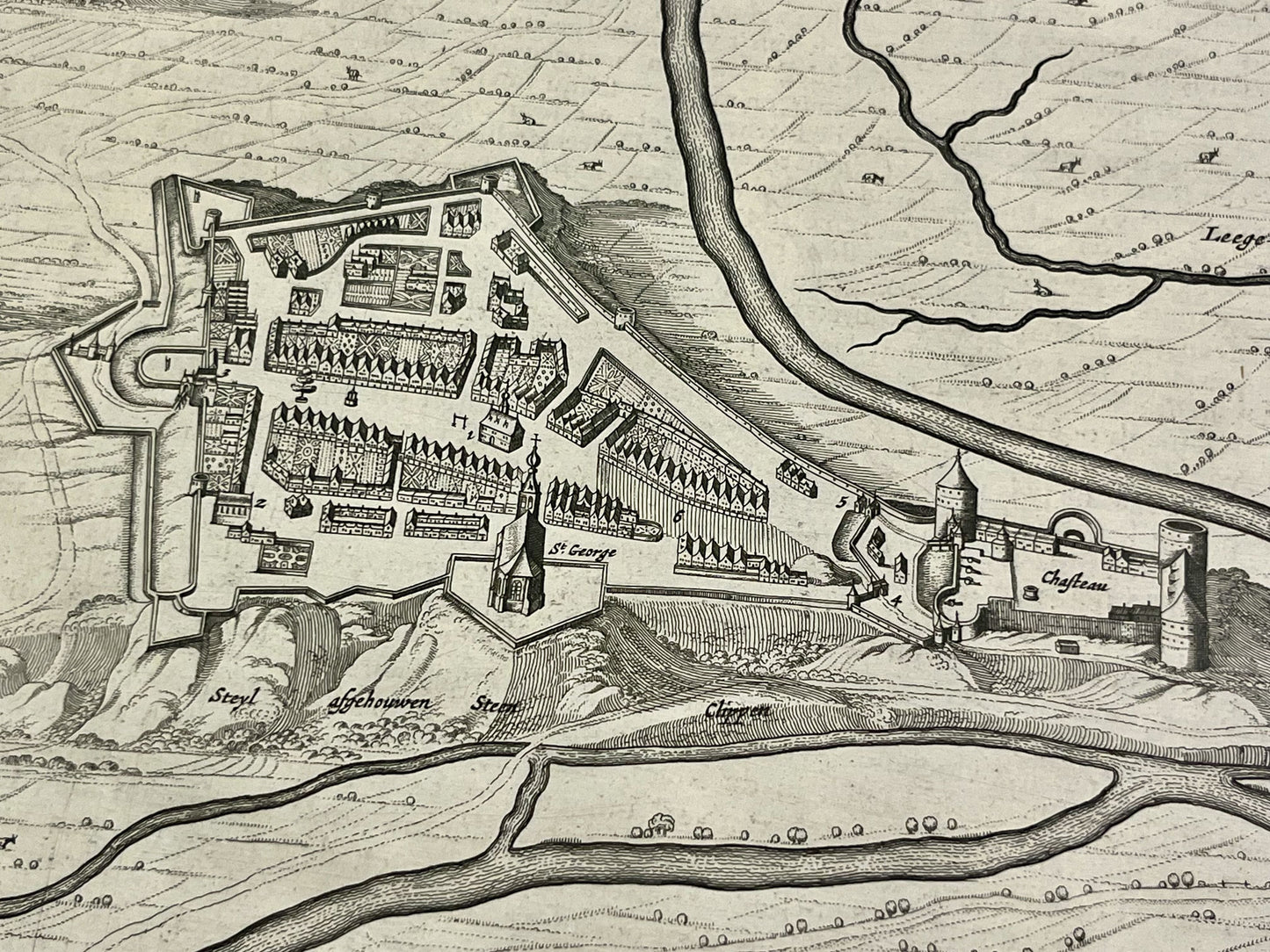 Antique map of Limbourg Belgium