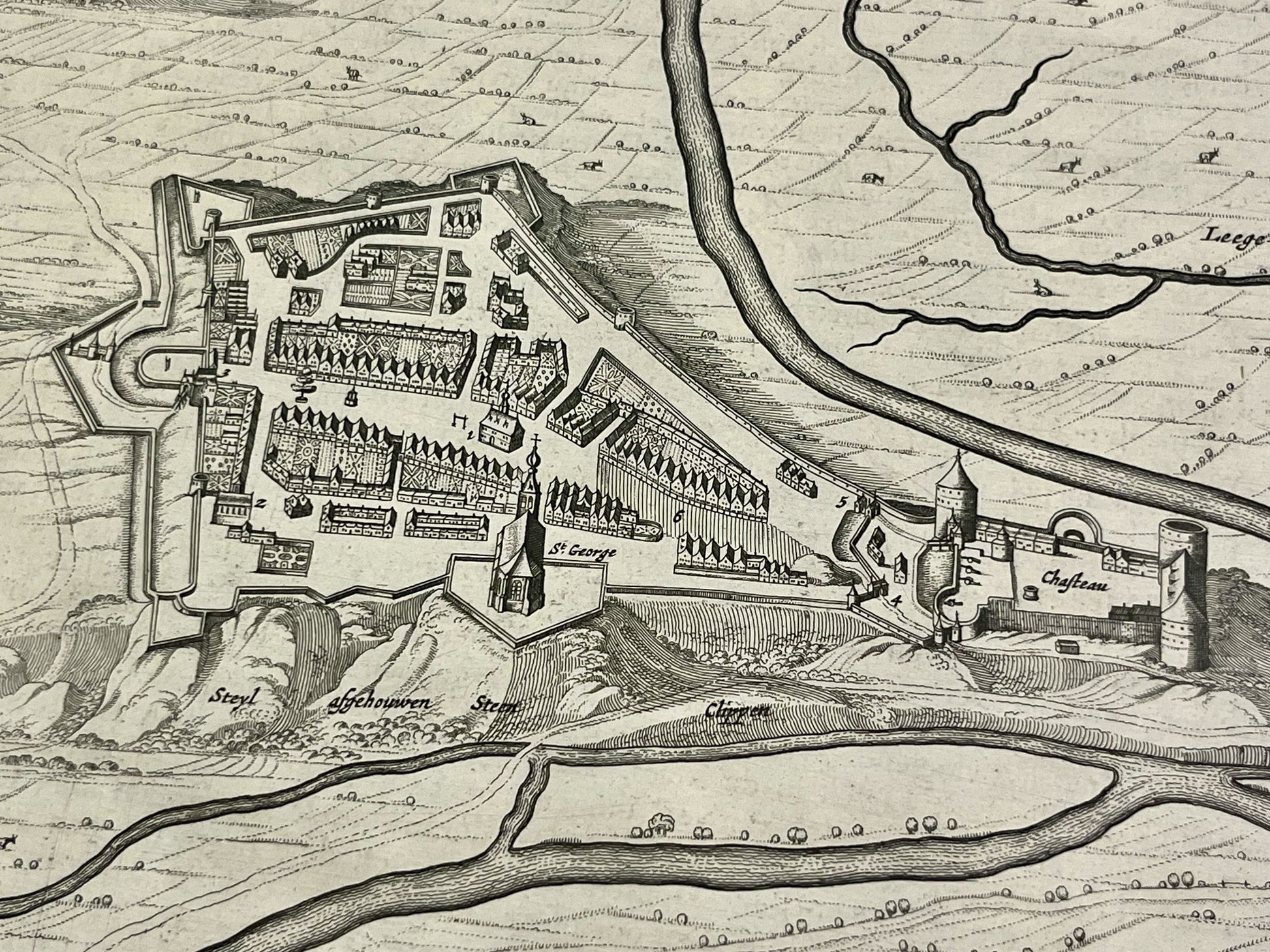 Antique map of Limbourg Belgium