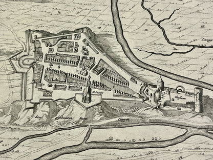 Antique map of Limbourg Belgium