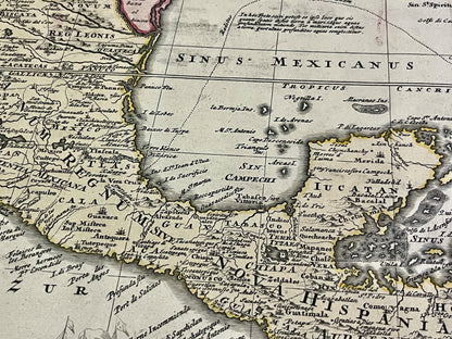 Antique map of Mexico and central America