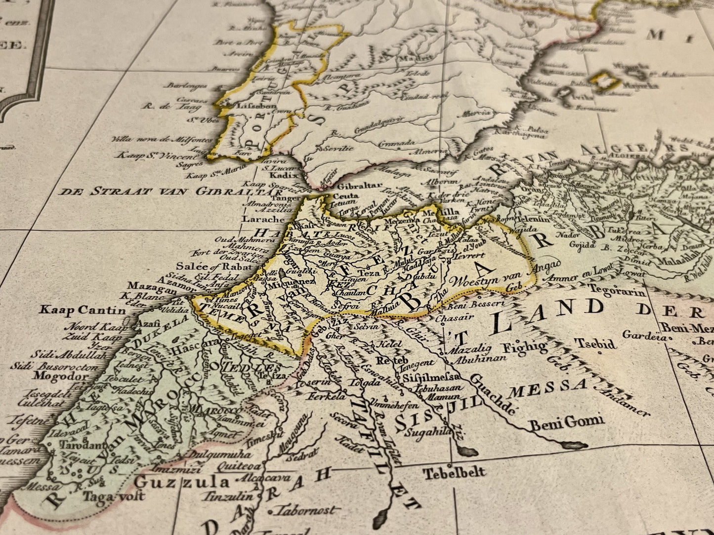 Antique map of North Africa