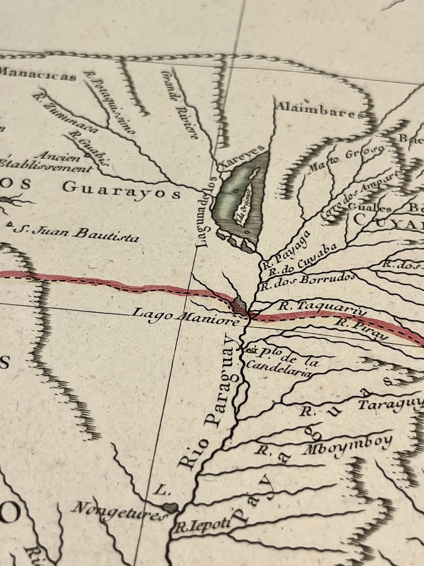 Antique map of Paraguay