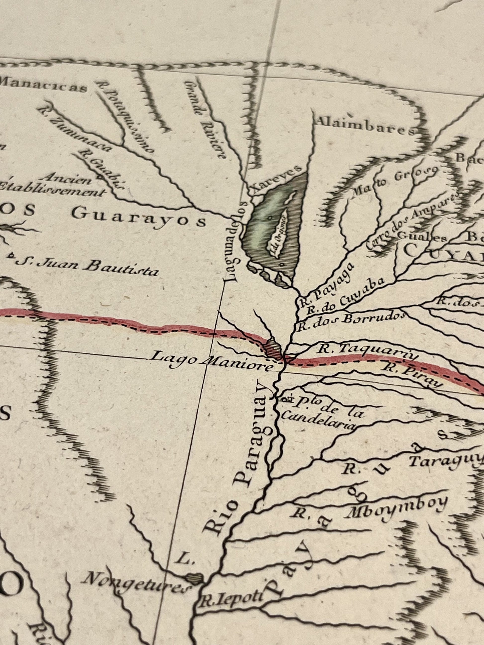 Antique map of Paraguay