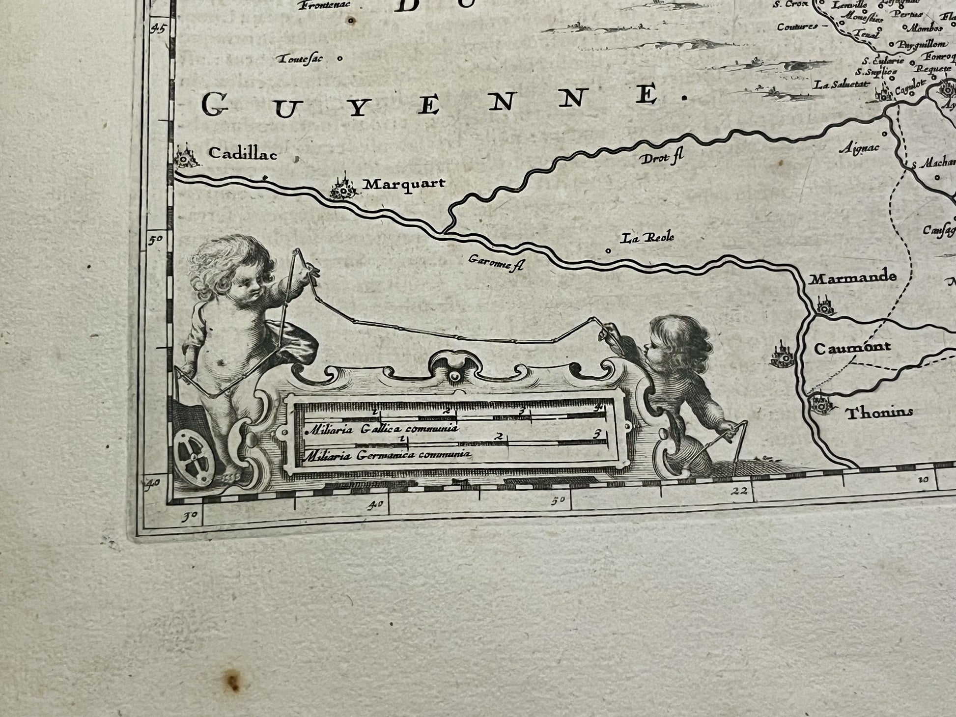 Antique map of Perigord