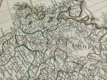 Antique map of Russia