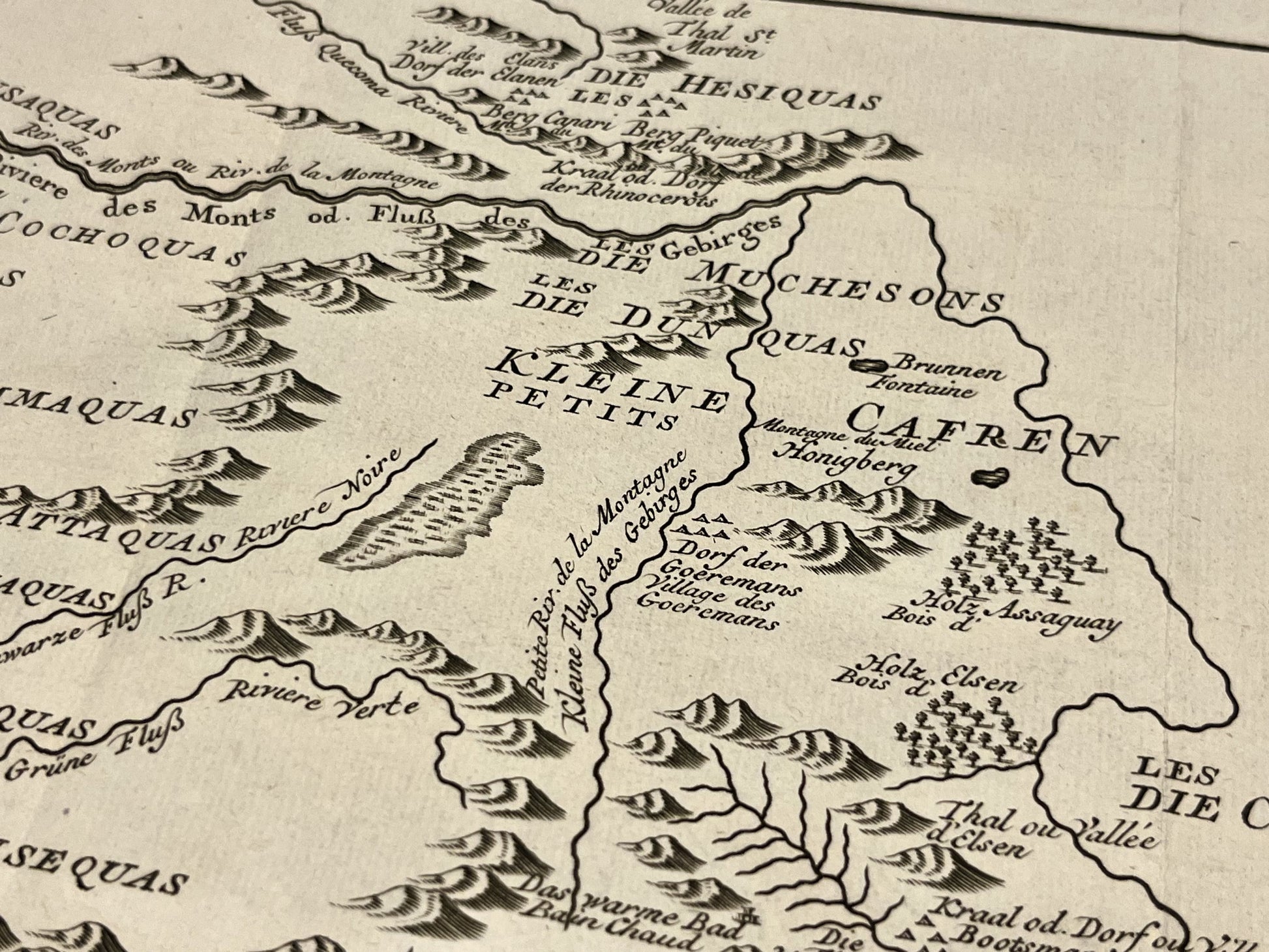 Antique map of South Africa Cape