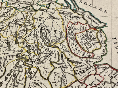 Antique map of Switzerland by Vaugondy