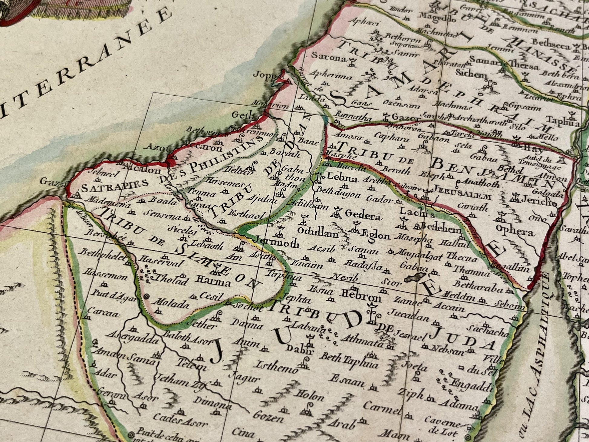 Antique map of israel