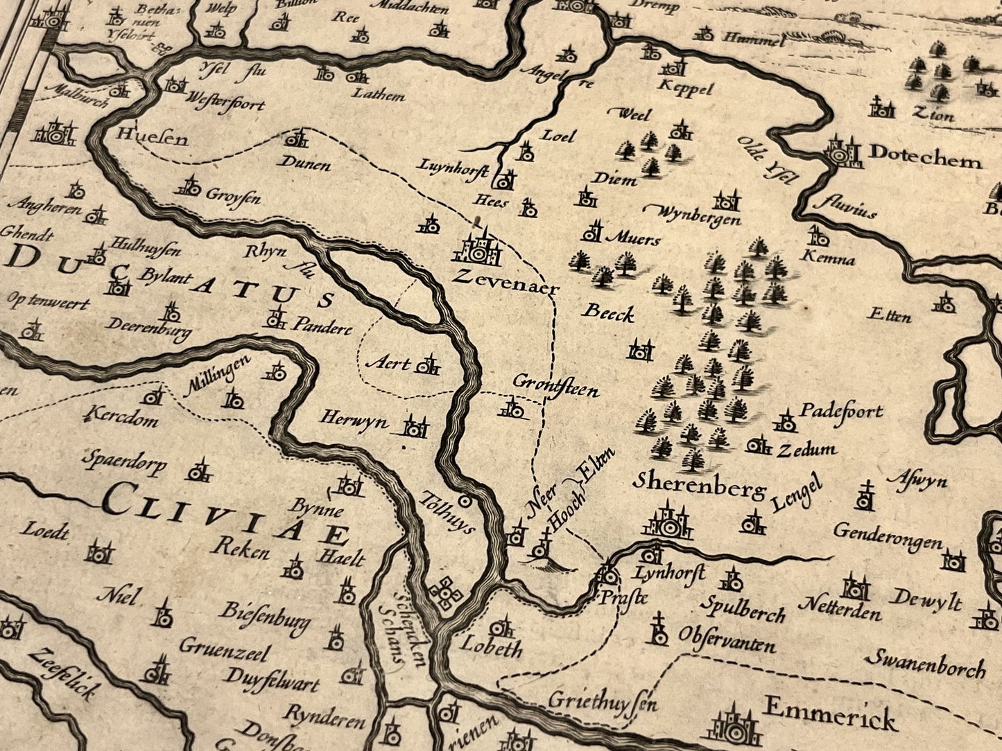 Antique map of the Netherlands Gelderland