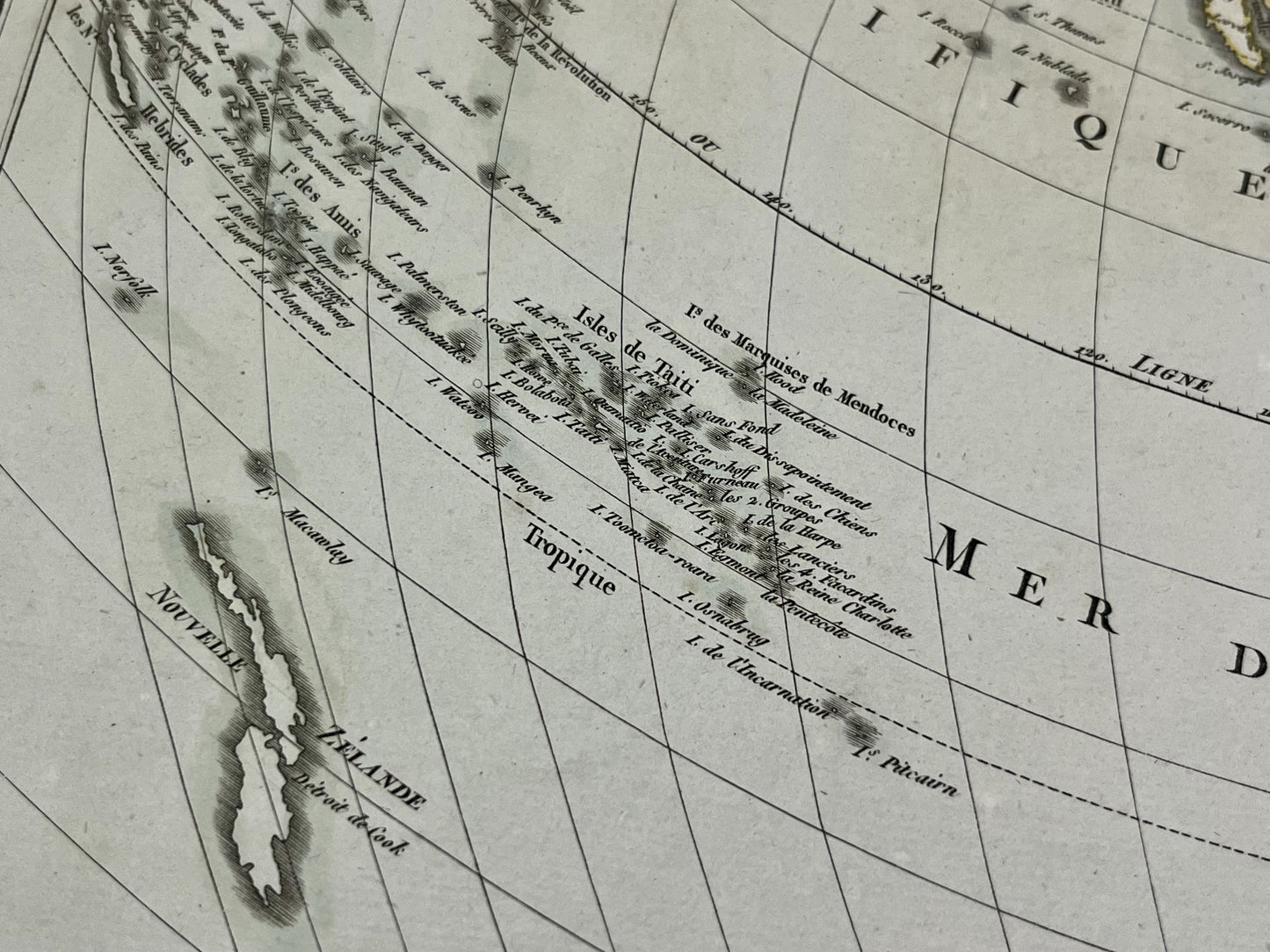 Antique map pacific and America