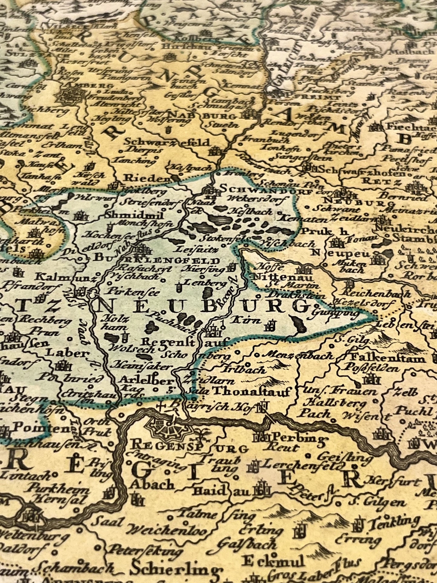 Baviere Carte geographique ancienne