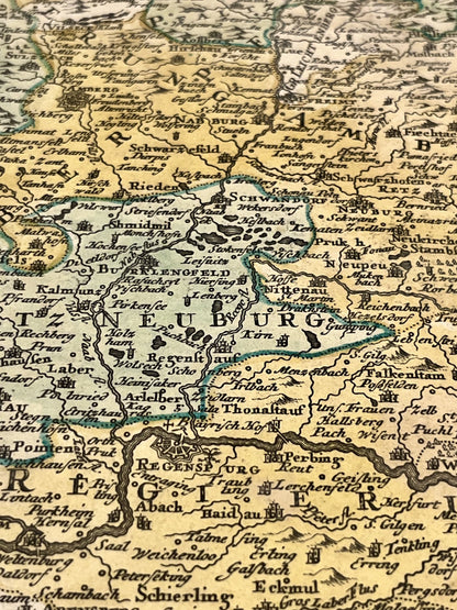 Baviere Carte geographique ancienne