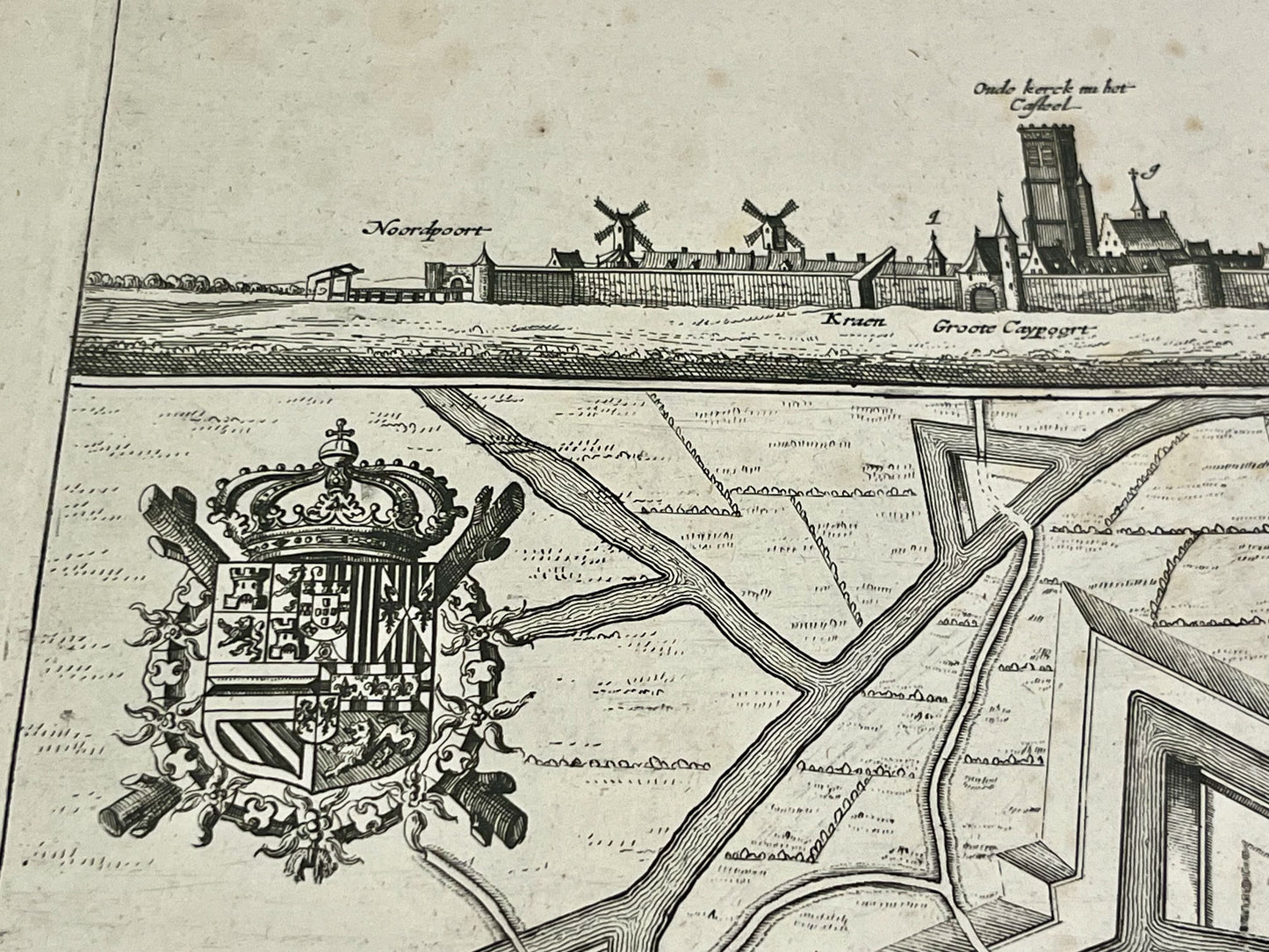 Blason et carte de Nieuport Belgique