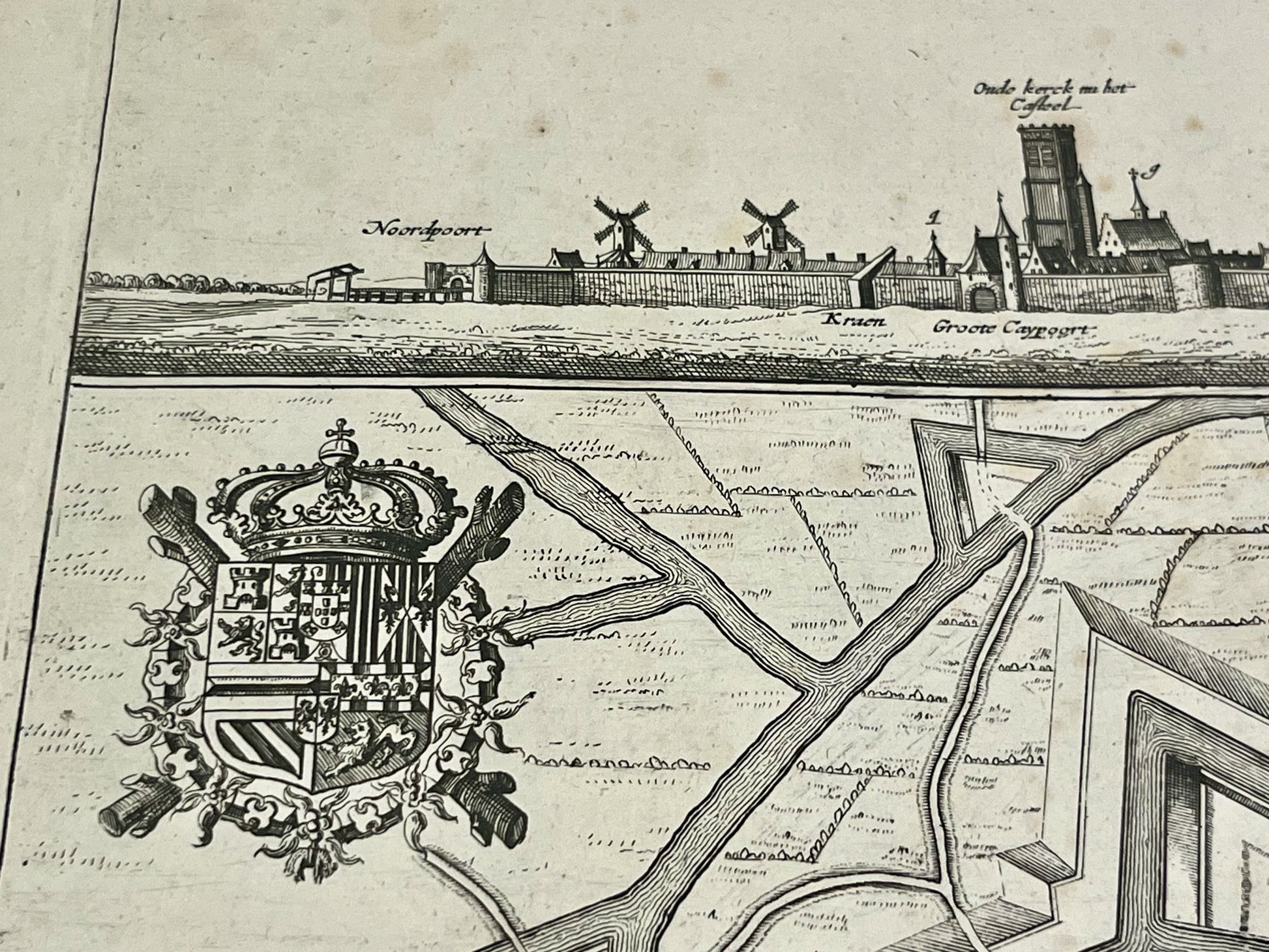 Blason et carte de Nieuport Belgique