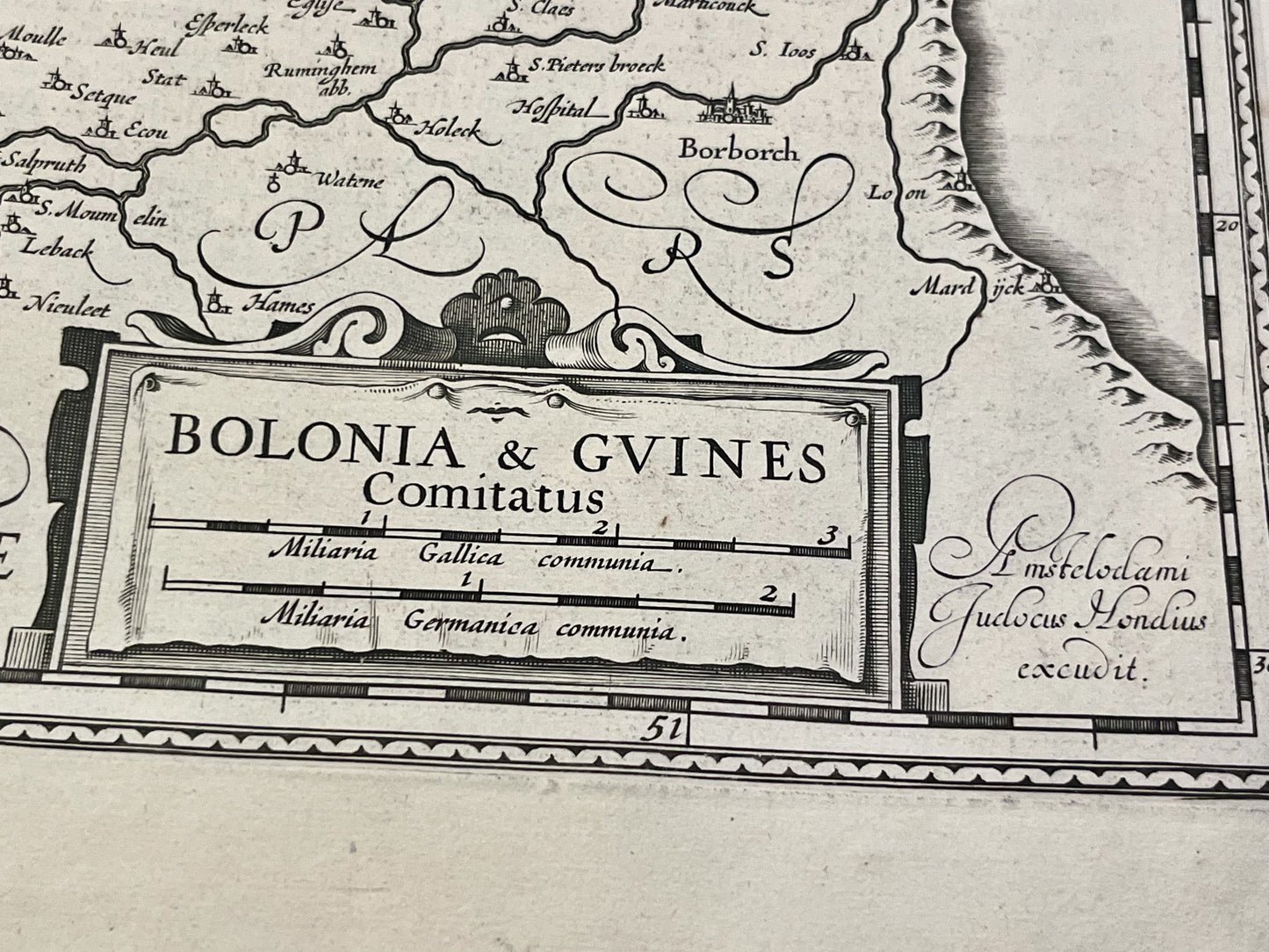 Bolonia et Guines Comitatus par Jodocus Hondius