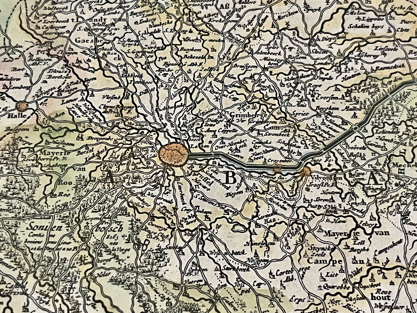 Bruxelles carte duche de Brabant