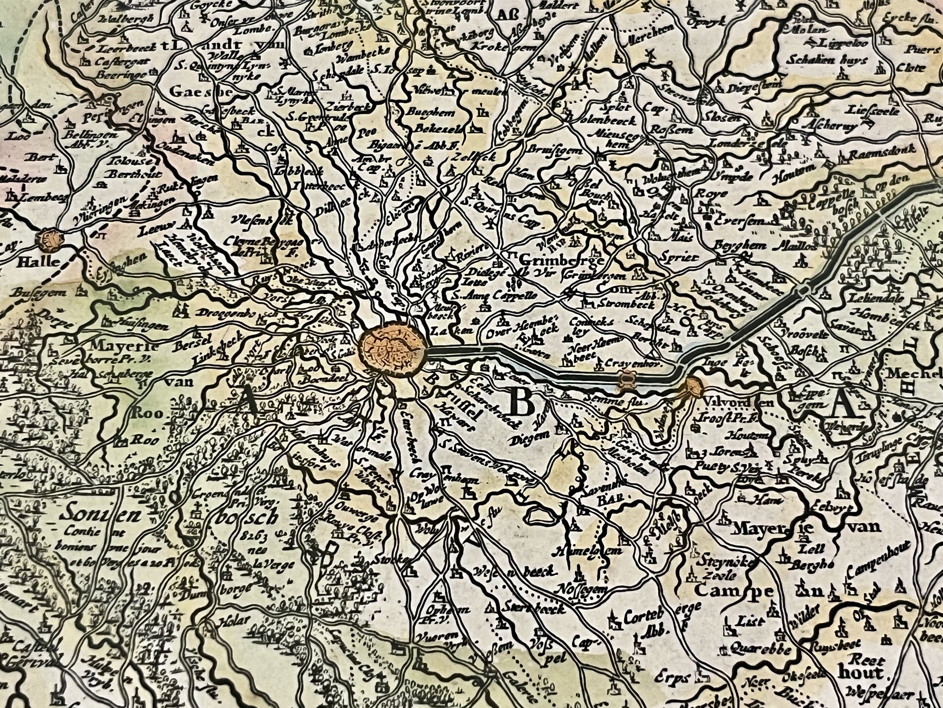 Bruxelles carte duche de Brabant