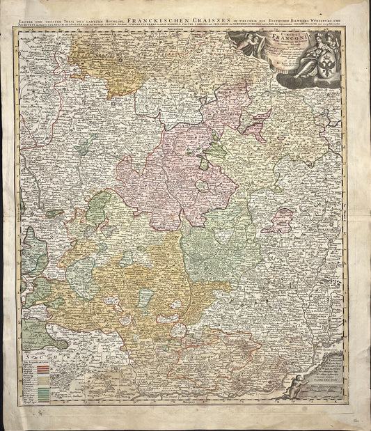 Buy antique map Franconia Germany