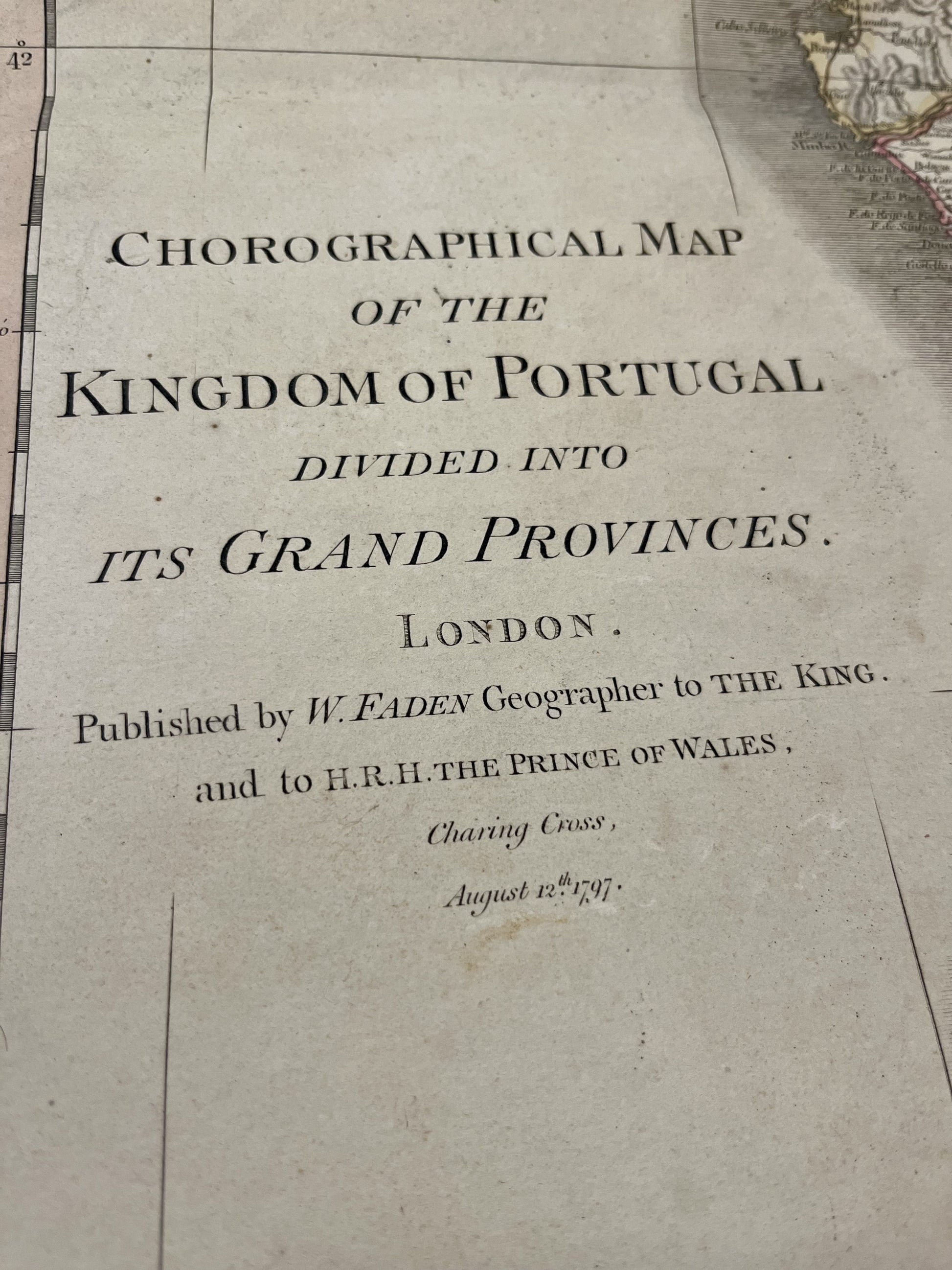 Buy antique map Portugal