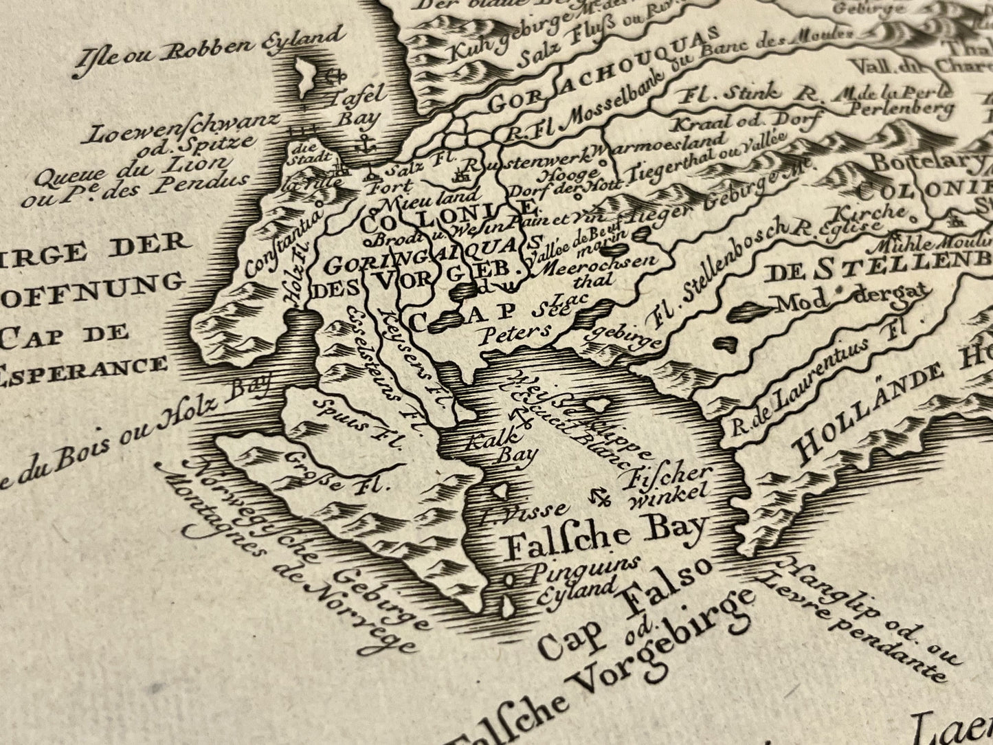 Cap de Bonne Esperance carte geographique ancienne