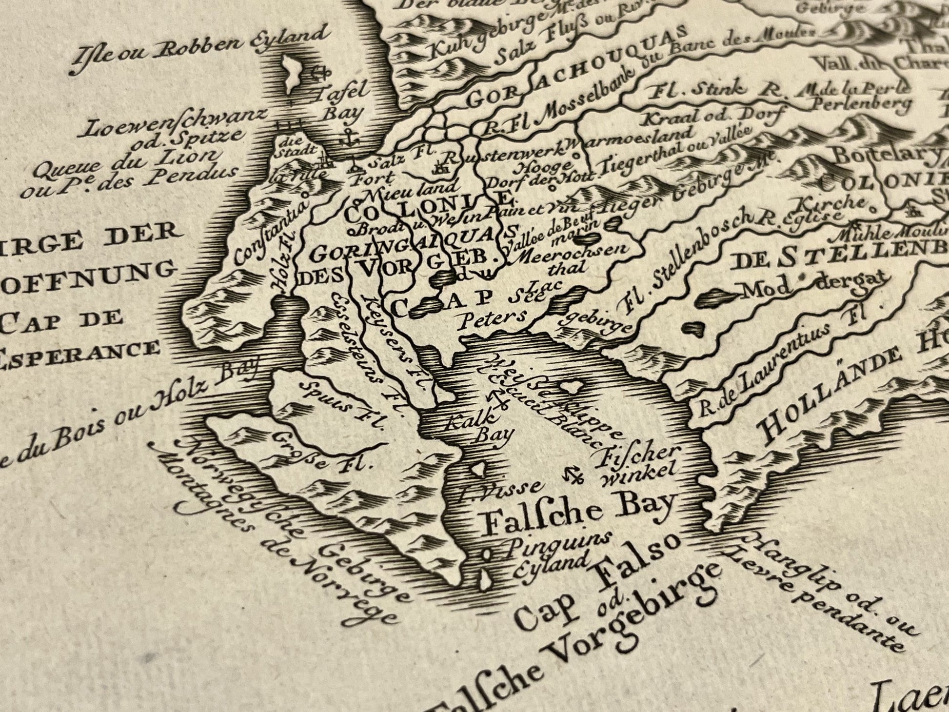 Cap de Bonne Esperance carte geographique ancienne