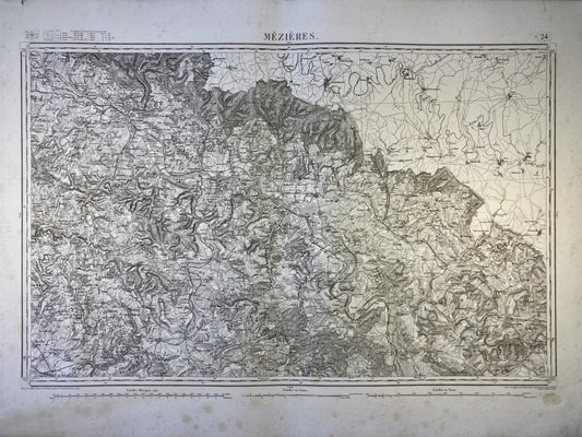 Carte d'Etat-Major ancienne de Mézières