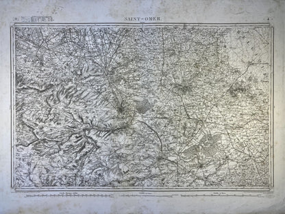 Carte d'Etat-Major ancienne de Saint-Omer