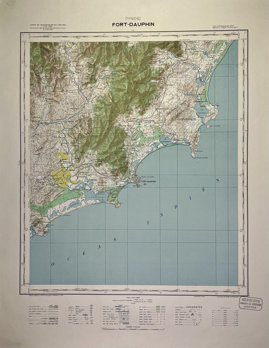 Achat carte ancienne de Madagascar, Fort-Dauphin