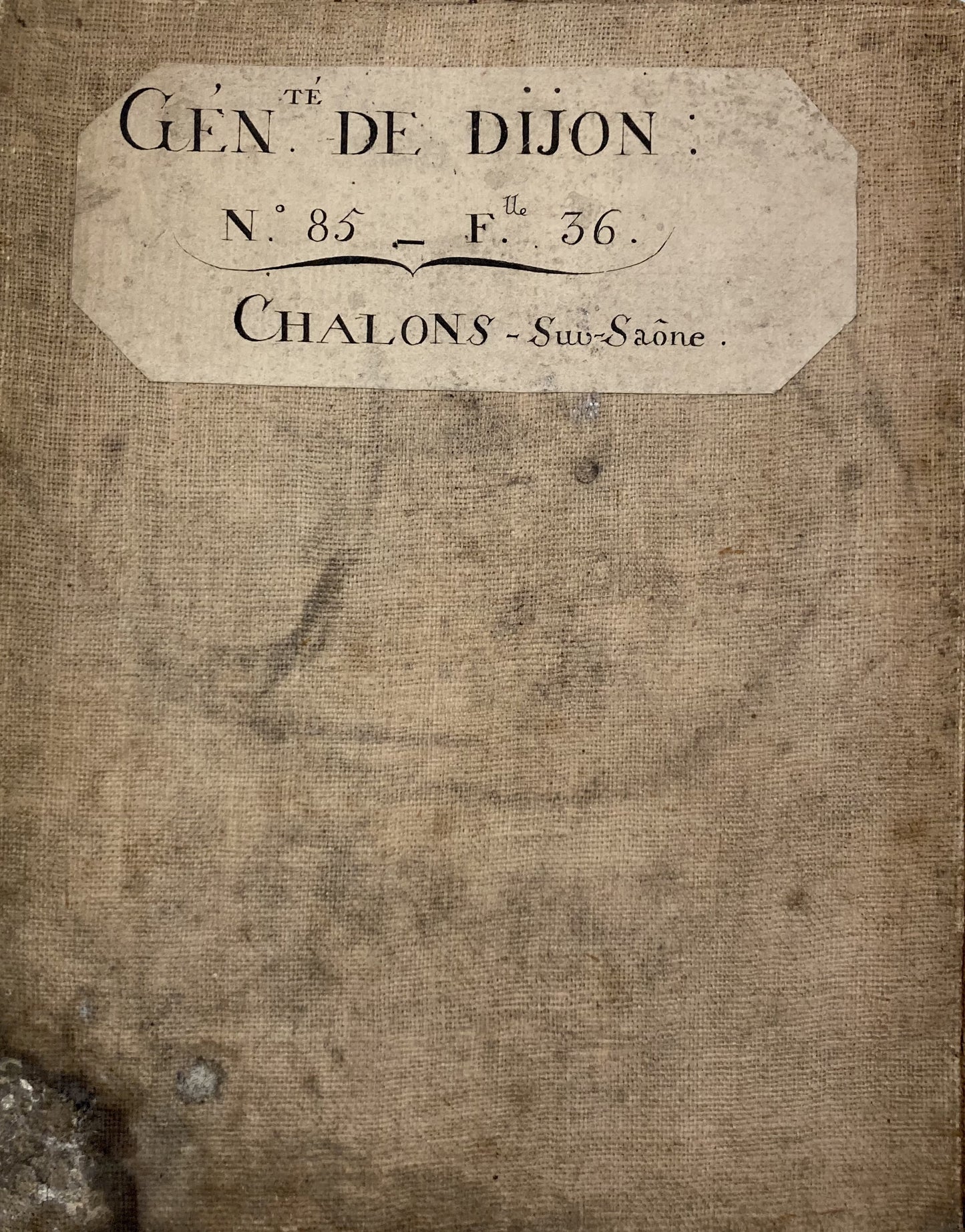 Carte de Cassini de Chalon-sur-Saone pliée