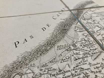 Détail de la carte de Cassini de Douvres et Marquise