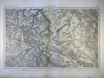 Carte d'Etat-Major ancienne de Falaise