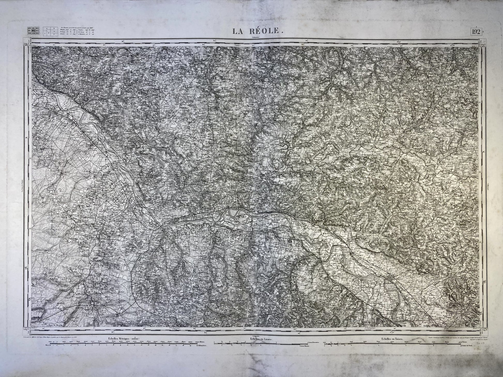 Carte d'Etat-Major ancienne de La Réole