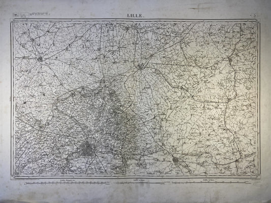 Carte d'Etat-Major ancienne de Lille
