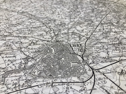 Détail de la carte d'Etat-Major ancienne de Lille