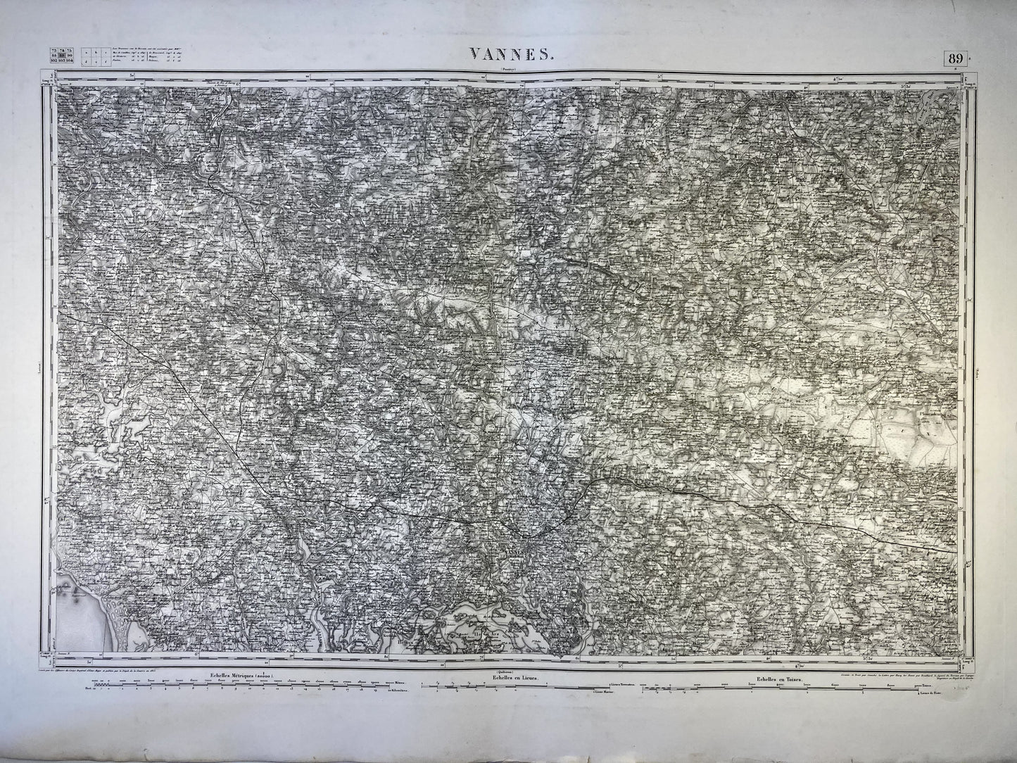 Carte d'Etat-Major ancienne de Vannes