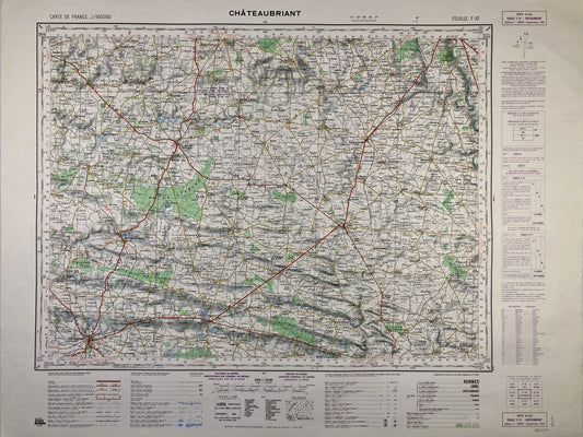 Carte IGN ancienne de Châteaubriant