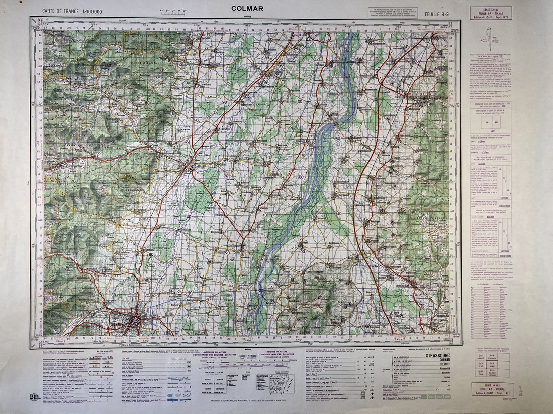 Carte IGN ancienne de Colmar et ses environs – Votre Carte Ancienne