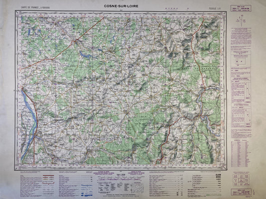 Carte IGN ancienne de Cosne-sur-Loire