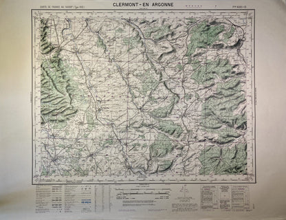 Carte IGN ancienne de Clermont-en-Argonne