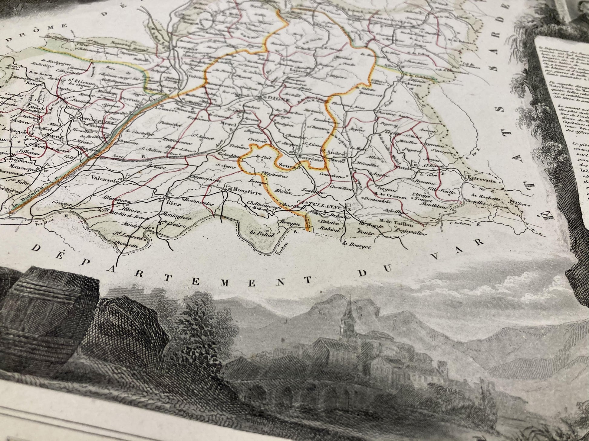 Carte ancienne illustrée des Alpes-de-Haute-Provence 5