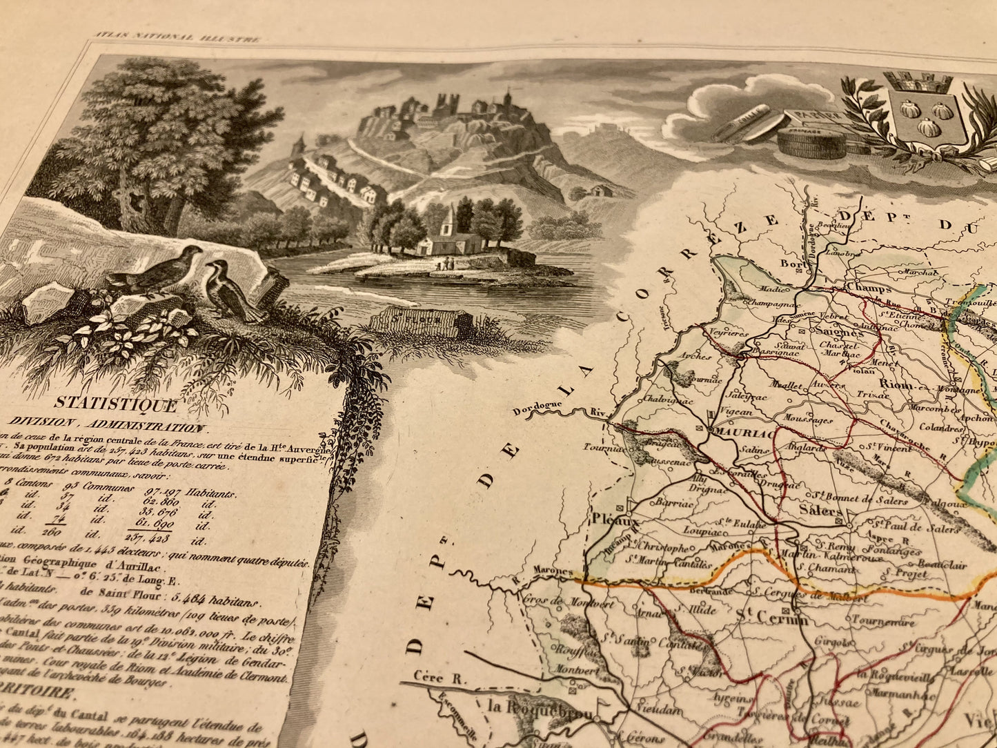 Carte ancienne illustrée du Cantal 5